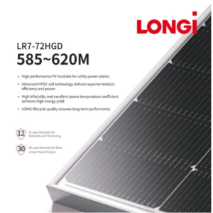 Pin LONGi 610W | Tấm pin LONGi Hi-MO 7